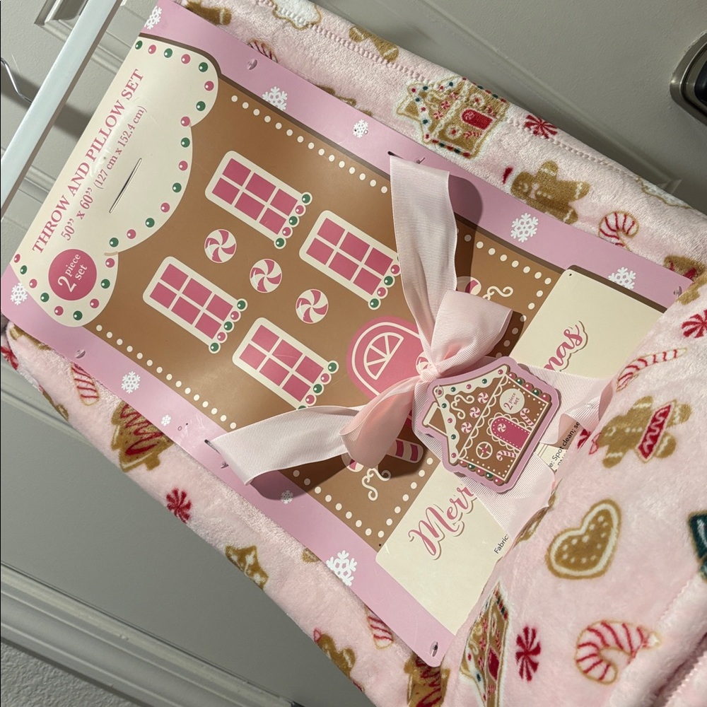 Pink Gingerbread Throw Only